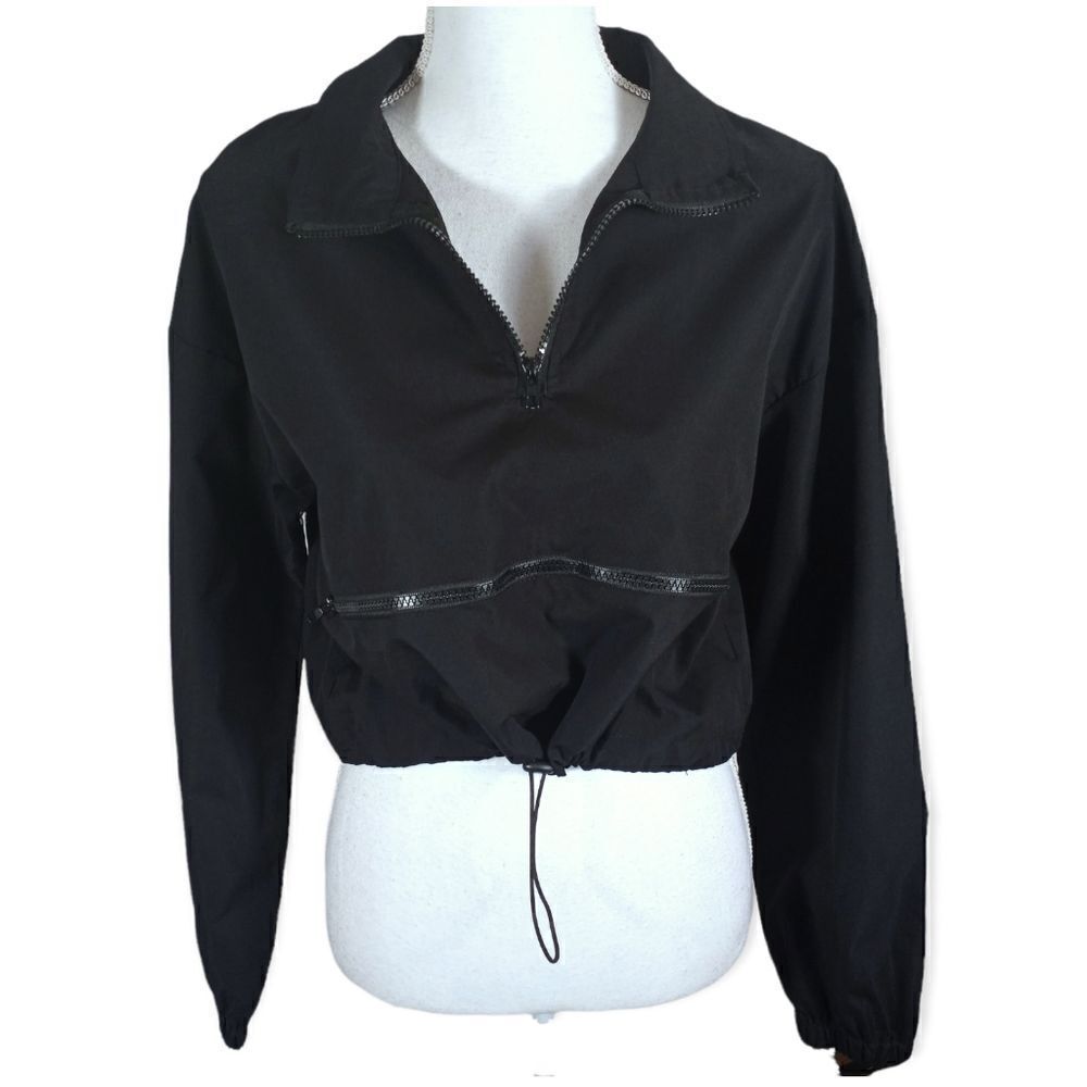 SHEIN BLACK CROP JACKET SZ.8/10 L EUC